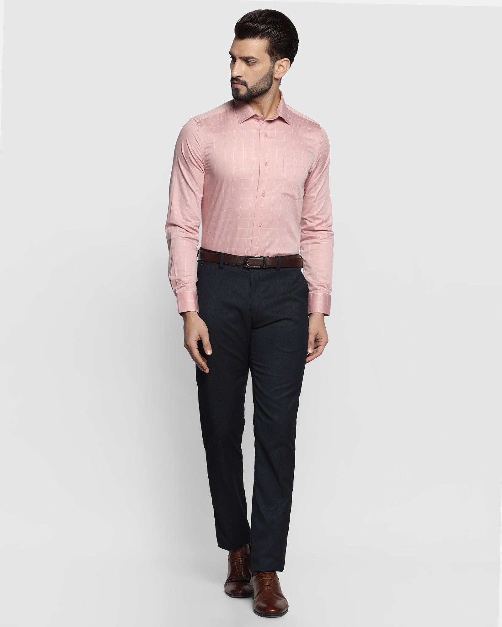 Pink Long Sleeve Formal Shirt Reg | Premier Man